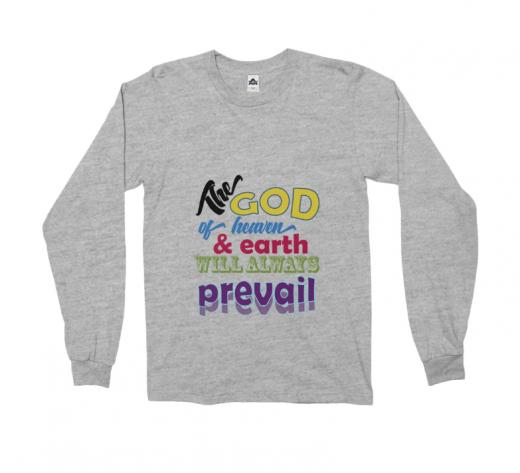 The God - Long Sleeve Alstyle 1304 Athletic Heather Unisex Adults