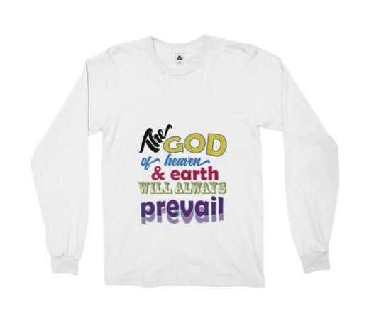 The God - Long Sleeve Alstyle 1304 White Unisex Adults