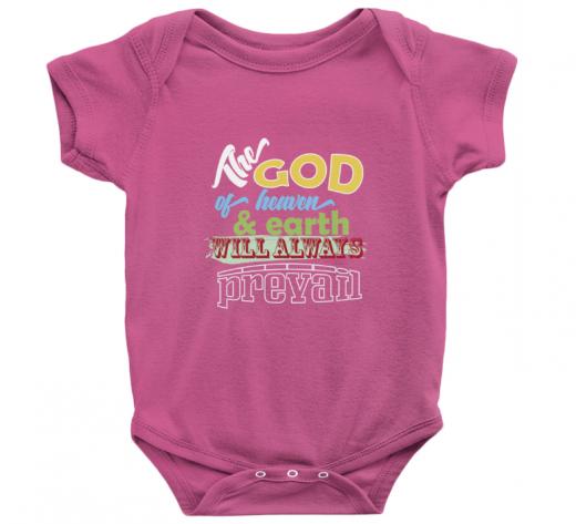 The God - Bodysuit Rabbit Skins RS 4400 Hot Pink Unisex Toddler