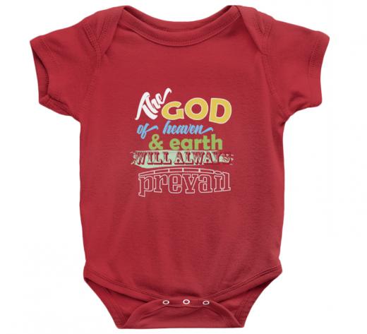 The God - Bodysuit Rabbit Skins RS 4400 Red Unisex Toddler