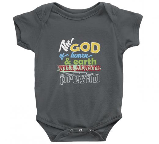 The God - Bodysuit Rabbit Skins RS 4400 Charcoal Unisex Toddler