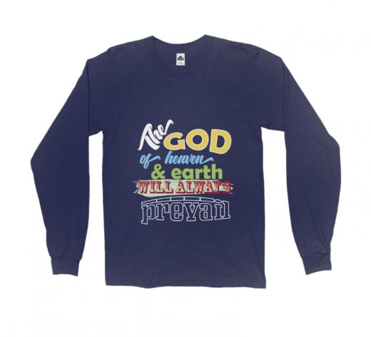 The God - Long Sleeve Alstyle 1304 Navy Unisex Adults