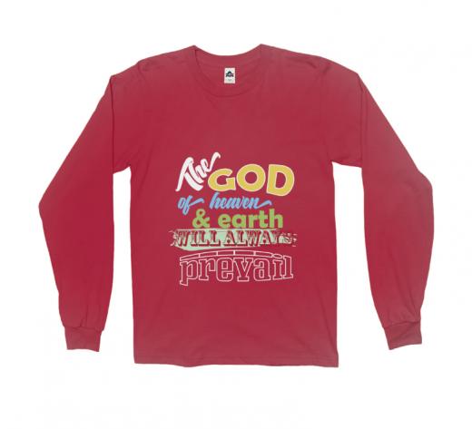 The God - Long Sleeve Alstyle 1304 Red Unisex Adults