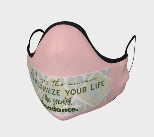 Reusable Face Mask - God Uses Polyester - Microtwill with 2 Filters Teens Small Pink