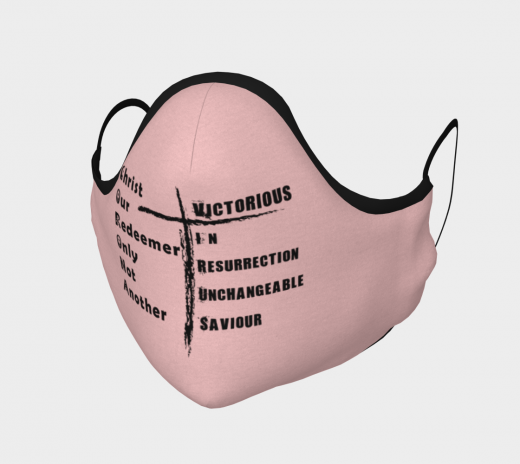 Reusable Face Mask - C.O.R.O.N.A Polyester - Microtwill with 2 Filters Teens Small Pink