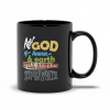 Glossy Ceramic Mug All Black 11-Oz The God 