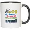 Ceramic Mug The God 11-Oz White with Black Accent