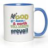 Ceramic Mug The God 11-Oz White with Blue Accent